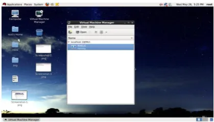 Fig  2.4(a) [Show the virtual machine manager with RHEL6 as the virtual machine]  