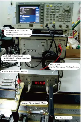 Figure 11. The prototype of the linear piezoelectric motors of normal shape and mode shape