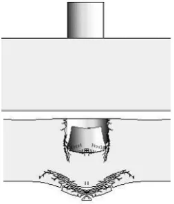 Fig. 4 shows the initial configuration of the impactor 