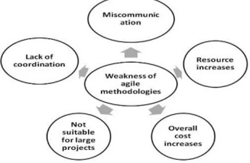 Figure 3: Weaknesses of agile methodologies. 