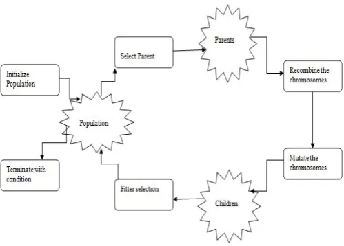 Fig. 3.Diagrammatical presentation of Simple GA.