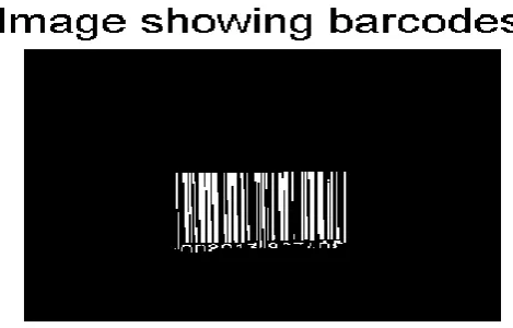 Fig.8: Image after subtracting the resultant from the original image to obtain true shape of the barcodes 