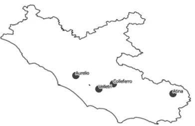 Figure 6. The table collecting the identifier, name and geographic position of the rain gauges within Lazio that
