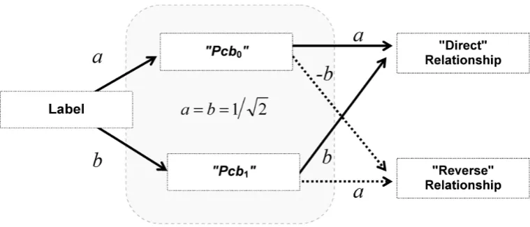Figure 5. Quantum-like logic of the emerging relationship. The underlying logic of the relationship that emerges in the modelling is isomorphic to Young’s two-slit experiment