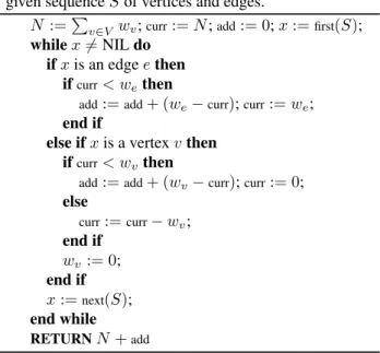 Figure 3: An optimal strategy that starts and ends in v s has to visit the leafs with respect to the decreasing order of the edge weights