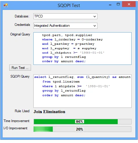 Figure 1: SQOPI Demo Application 