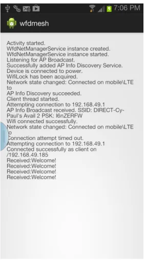 Figure 1: A client device picking up an AP broadcast and connecting.