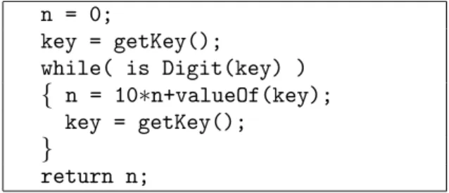Figure 1. Simple code to read a number.