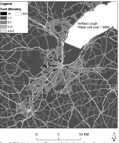 Figure 2. BUA: friction surface. This material is based upon Crown Copyright and is reproduced with the permission of Land & Property Services under Delegated Authority from the Controller of Her Majesty’s Stationery Office, © Crown Copyright and Database 