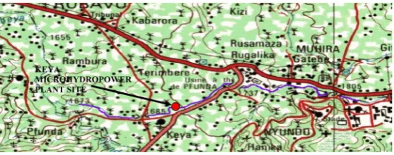 Figure 2. Keya micro hydropower location (Envirotech, 2014).              