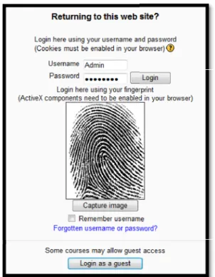 Figure 5: Customized Moodle login