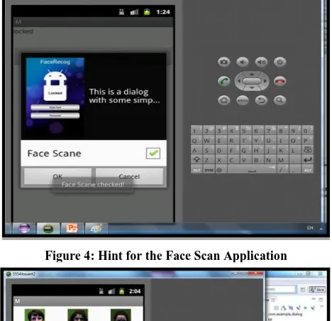 Figure 4: Hint for the Face Scan Application  