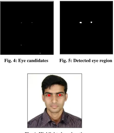 Fig. 6: Highlighted eye location 
