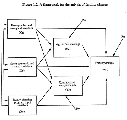 Figure 1.2: A framework for the anlysis of fertility change