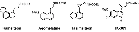 Figure 2 Structures of melatonergic ligands in clinical and preclinical practice.