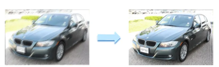 Figure 1.5: Example result of image deblurring. Given the blurry image on the left,we need to restore the original image shown on the right.