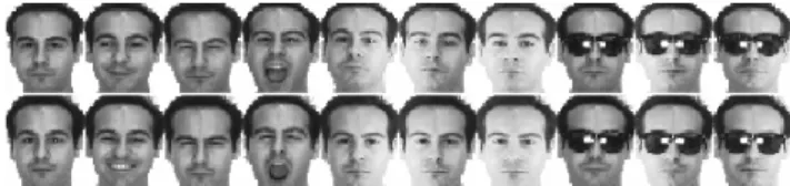 Figure 2: Images of one person on the YALE database.