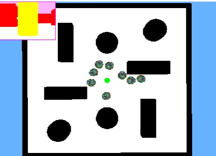 Figure 6: Robots when they head to the target 