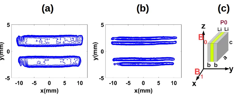 FIG. S1. Schematics of MRI phantoms.Phantoms comprising of Li strips (of dimensions
