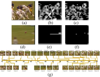 Figure 9: Examples of Step 3 final key frames selection:  (a) select (b) dropped (c) insert additional key frames