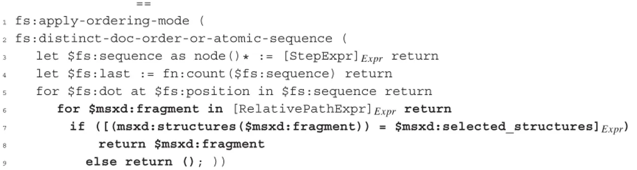 Figure 7: Extended normalization of a Path expression