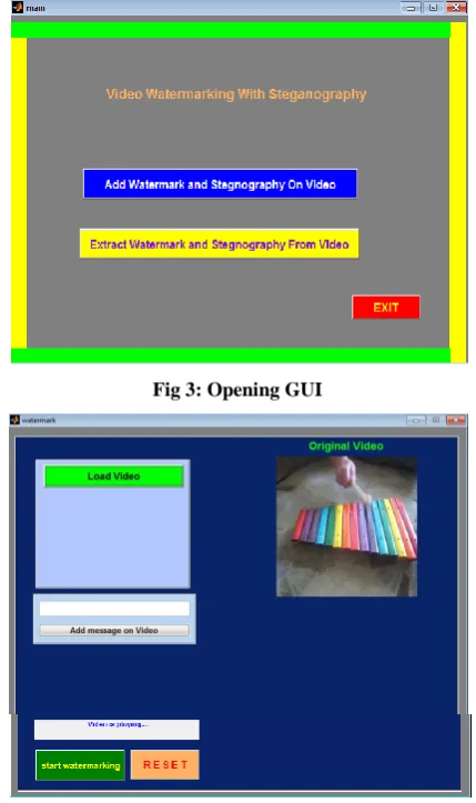 Fig 3: Opening GUI 