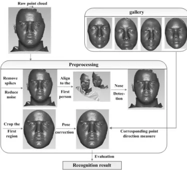 Figure 2: Main steps in facial region preprocessing.