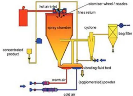Figure 1:  Spray drying method for preparation of microspheres. 