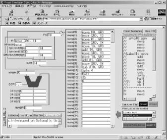 Fig. 3. GUI of “VisuSim” as a Java Applet