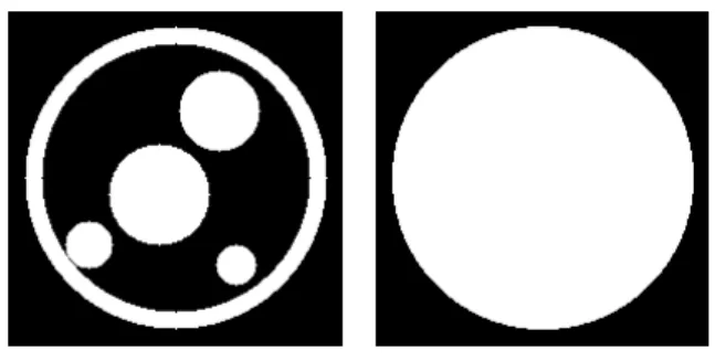 Fig. 4. Basic phantom image and prototype image used in the tests.