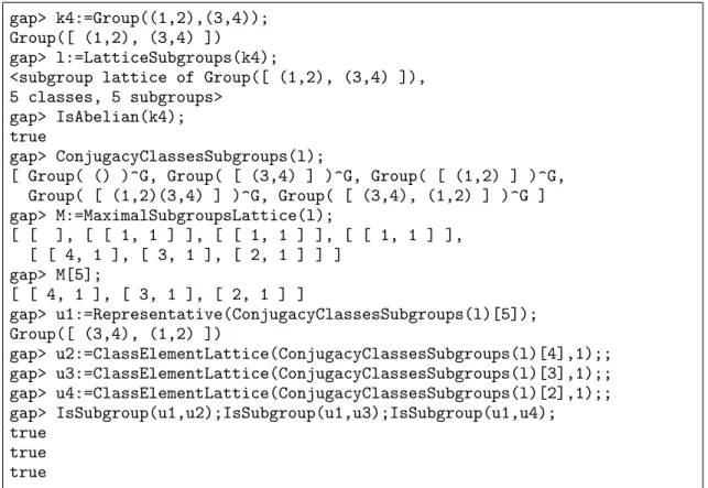 Table 1: Group &amp; Generator Properties