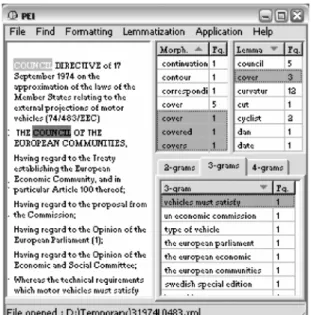Fig. 1. Example of the CADIS user interface.
