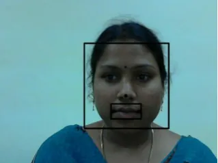 Figure 7: Detected single face with marked landmarks 