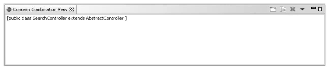 Fig. 18. The Concern Combination View shows for each token the combinations of concerns that determine which configuration items it will be included in.