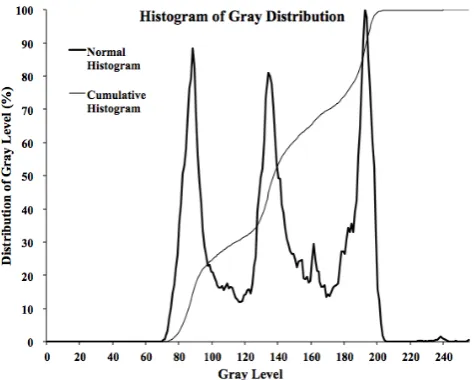 Figure 1. Histogram of gray distribution.