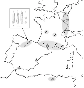 Figure 11. Main Western European regions and sites with bone tools made of human bones