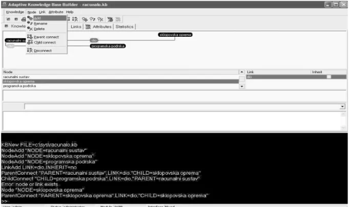 Fig. 1. Adaptive Knowledge Base Builder user interface.