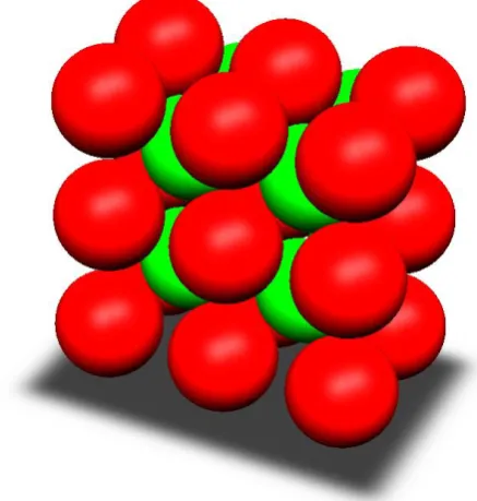 Fig. 3. Axonometric view of the analysed geometry with (left) and without (right) additional cylindrical volumes between the individual granules