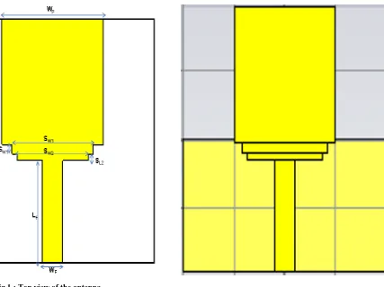 Fig 1 : Top view of the antenna 