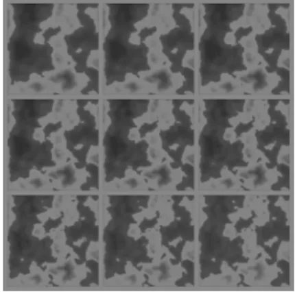 Fig. 3. Development of planet texture with time-dependent texture function.