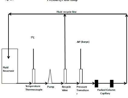Fig. 2A  Pressure/Flow loop used in our experiments to determine the permeability of empty and packed conduit