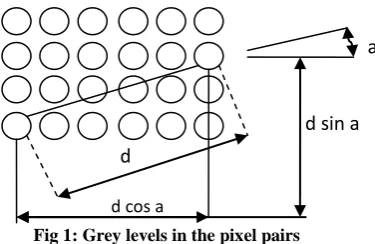 Fig 2: Gray Level Co-occurrence matrix  