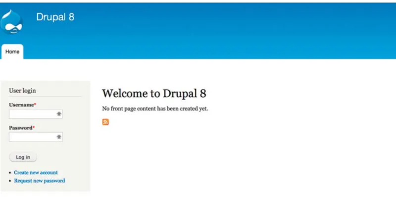 Figure 1.4 Your new Drupal 8 site!