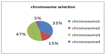 Figure 5: Roulette wheel selection among 4 chromosomes 