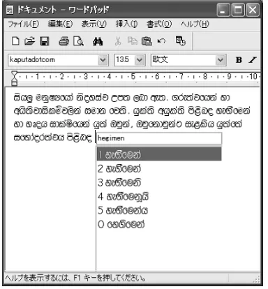 Figure 3: Screen Shot of SriShell Primo
