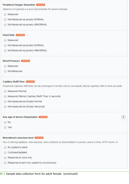 FIGURE 5 Sample data collection form for adult female. (continued)