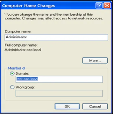 Figure 14. Logon window showing the TEST domain 