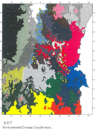 Figure 3.2 - Map of envirorunental domains within south-east NSW. 