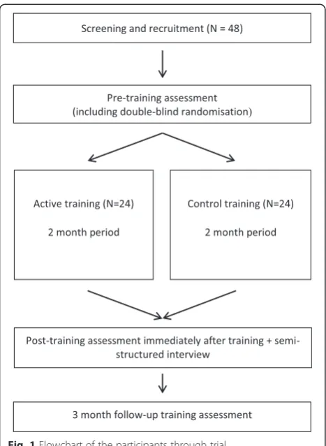 Fig. 1 Flowchart of the participants through trial