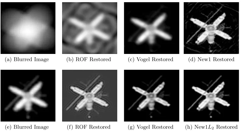 Figure 5: Result Set 2 - restoring images Im2 and Im3 corrupted by small motion blur Bl1 or smallGaussian blur Bl3